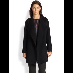 Vince Sweater Back Drape Neck Coat